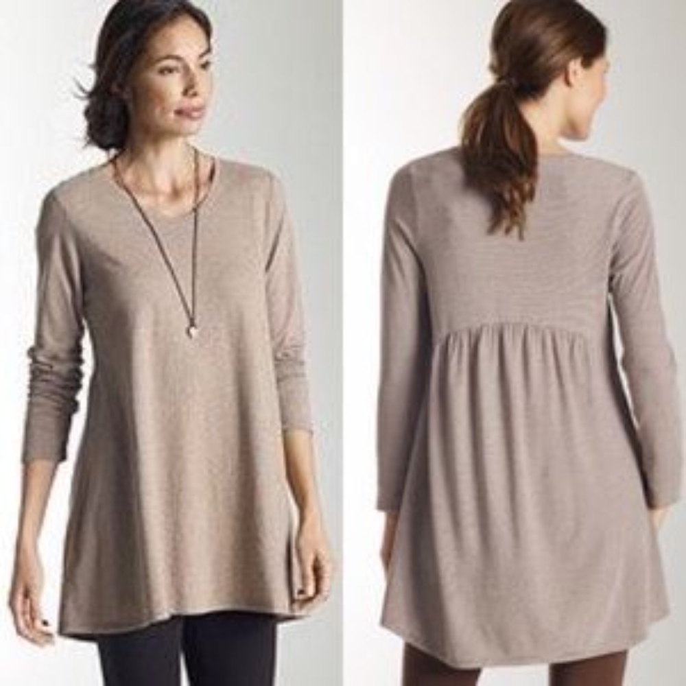 PURE JILL J. Jill Striped Shirred Back Tunic - S - Picture 8 of 8